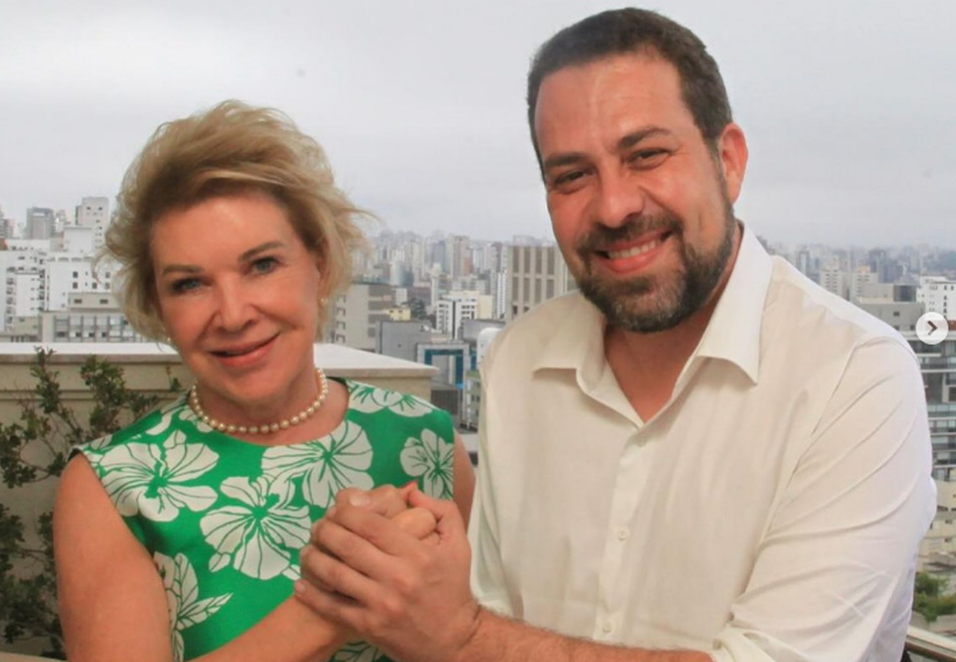 Marta Suplicy e Guilherme Boulos. Foto: José Luís da Conceição/Instagram da Marta
