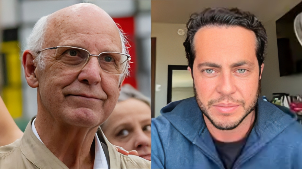 Montagem de fotos de Padre Júlio Lancellotti e Thammy Miranda
