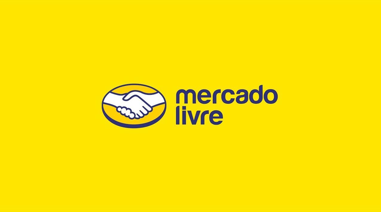 Logo do Mercado Livre em fundo amarelo