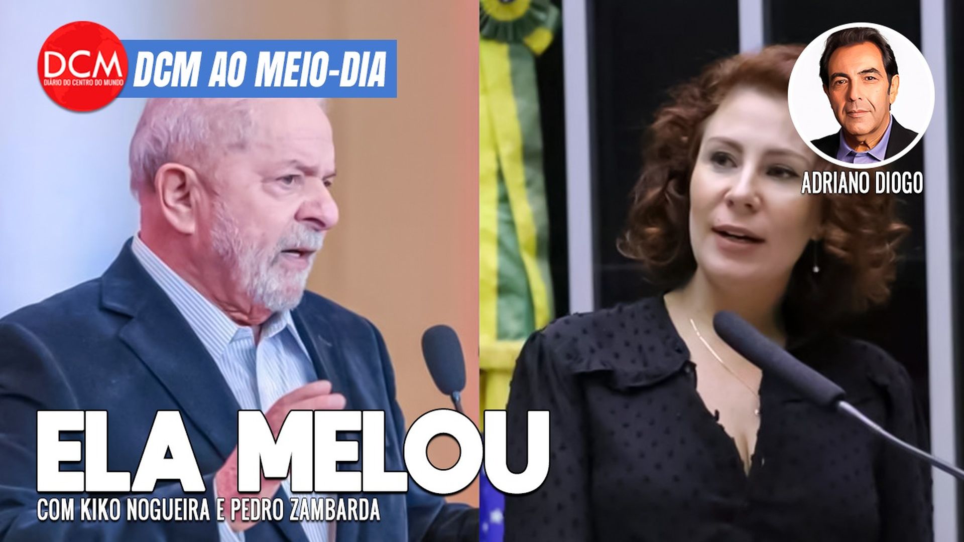 DCM Ao Meio-Dia: PF mira empresários golpistas em nova operação; Zambelli mela pedido de impeachment de Lula. Foto: Reprodução/DCMTV/YouTube