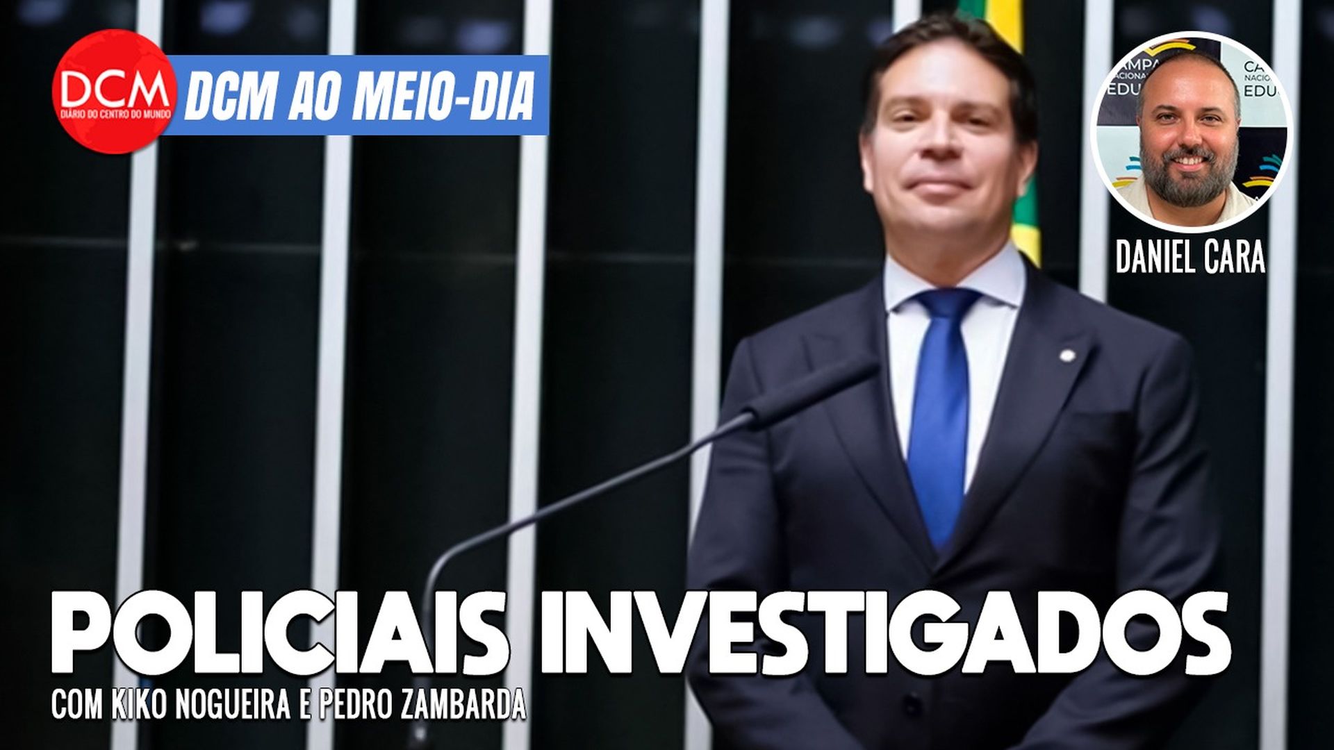 DCM Ao Meio-Dia: Policiais próximos a Ramagem são investigados pela CGU no escândalo da Abin. Foto: Reprodução/DCMTV/YouTube