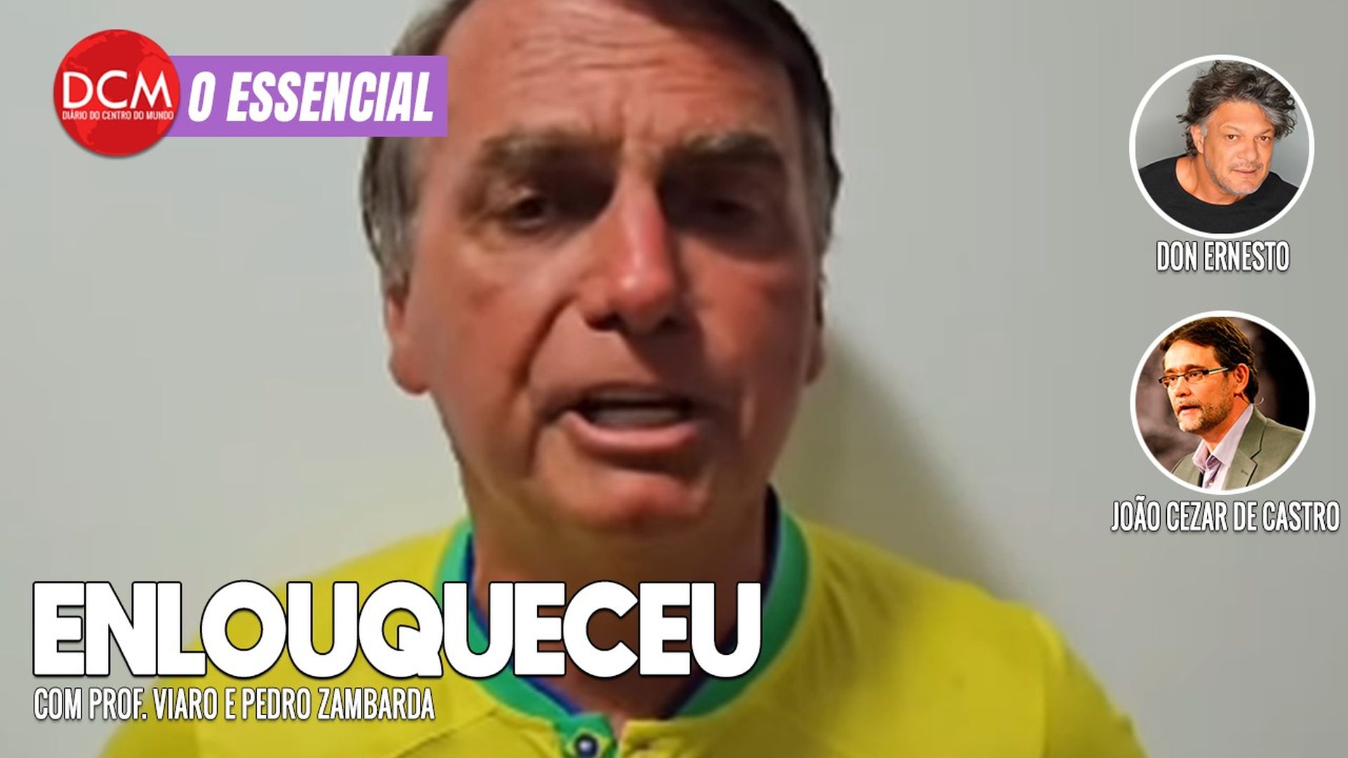 Essencial do DCM: Bolsonaro convoca ato e diz que será candidato em 2026; Michelle desiste de viagem aos EUA. Foto: Reprodução/DCMTV/YouTube