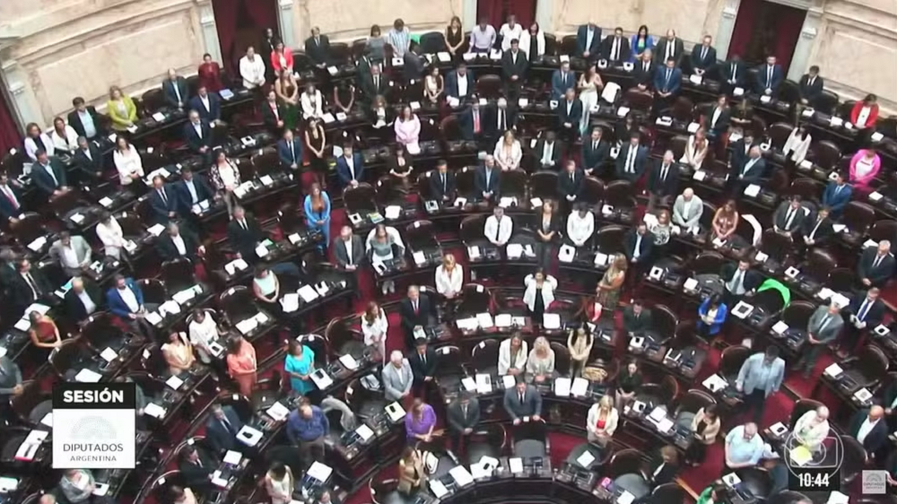 Congresso argentino cheio de parlamentares
