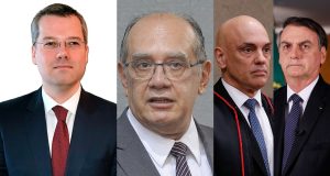 Amauri Feres Saad, Gilmar, Moraes e Bolsonaro. Foto: Reprodução/Redes Sociais