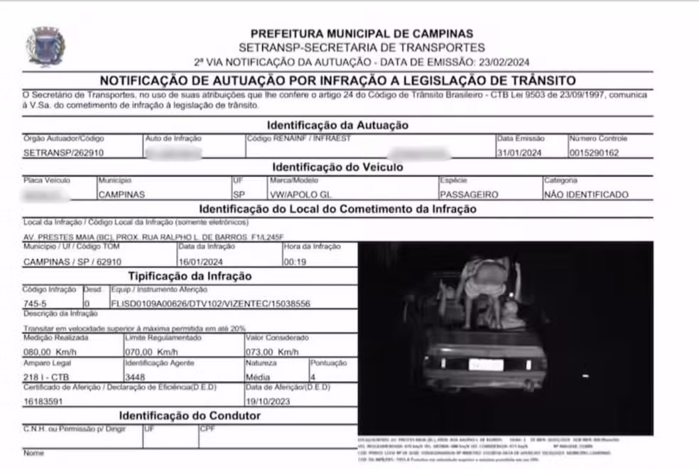Homem mostra as nádegas para radar e fica registrado em multa por alta velocidade
