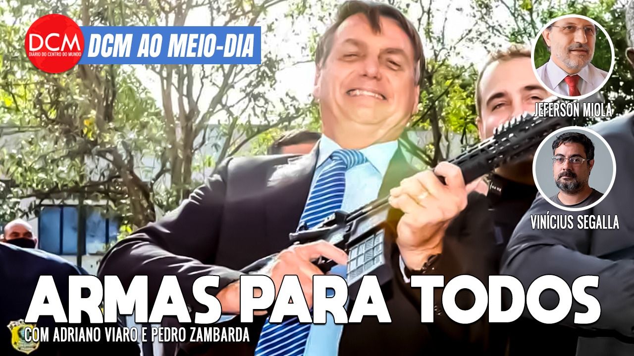 DCM Ao Meio-Dia: Exército liberou armas para assassinos e traficantes no governo Bolsonaro. Foto; Reprodução/DCMTV/YouTube
