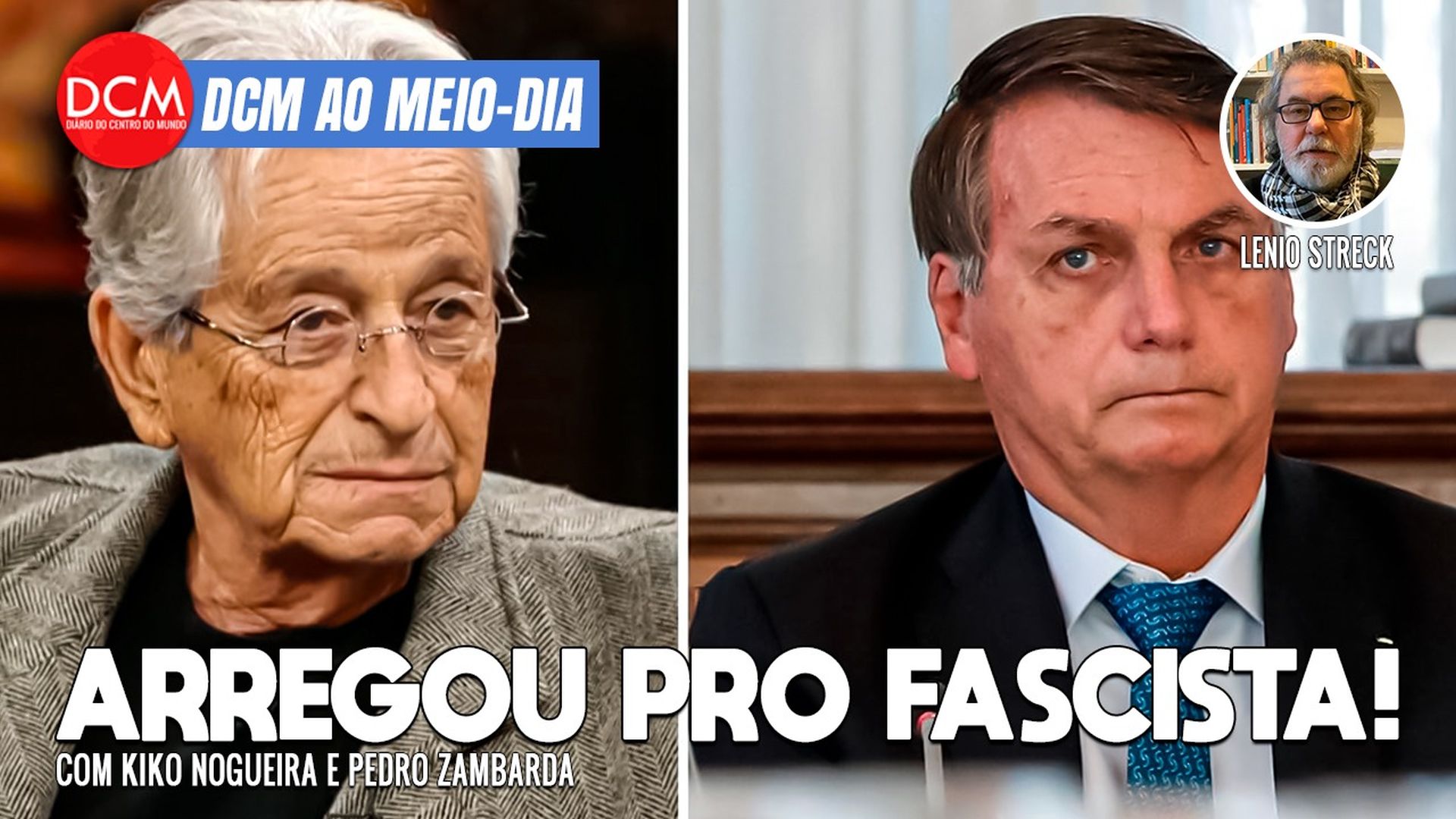 DCM Ao Meio-Dia: Gabeira passa pano pro fascista; Bolsonaro dá chilique sobre abrigo na embaixada: "Há crime nisso?". Foto: Reprodução/DCMTV/YouTube