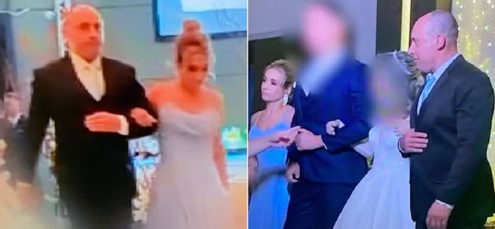 Montagem de fotos de Nardoni e Jatobá em casamento