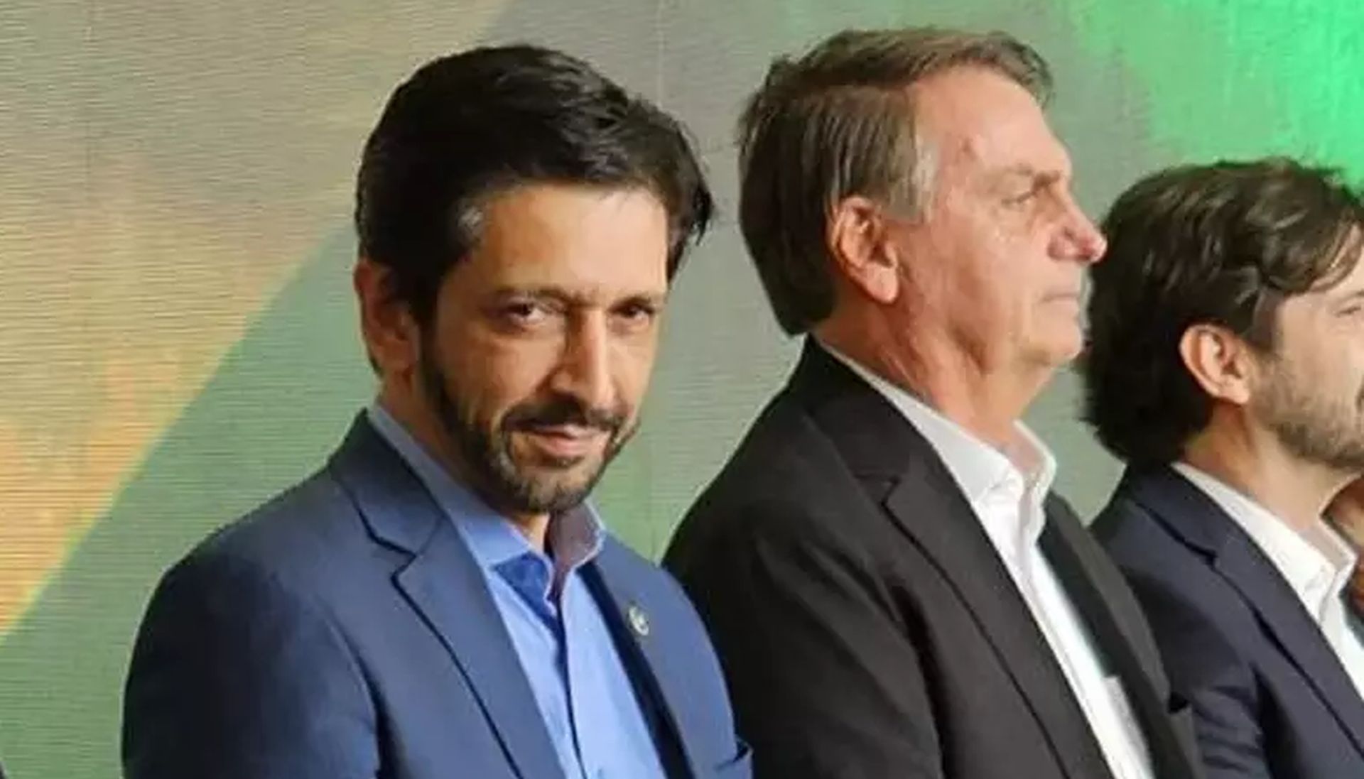 Ricardo Nunes e Bolsonaro em evento do PL no dia 6/5/2023Foto: Fernando Antunes e Wesley Viana/PL/Divulgação