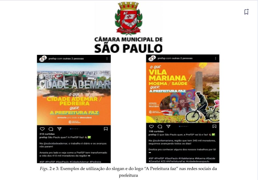 Slogan de site supostamente irregular em propaganda da Prefeitura. Foto: Reprodução