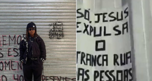 Montagem de fotos de Ana Júlia Theodoro e frase de vídeo