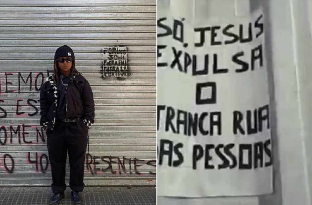 Montagem de fotos de Ana Júlia Theodoro e frase de vídeo