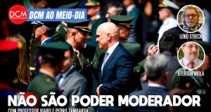 DCM Ao Meio-Dia: STF reafirma que Forças Armadas não são ‘poder moderador’; o plano de Musk contra Moraes. Foto: Reprodução/DCMTV/YouTube