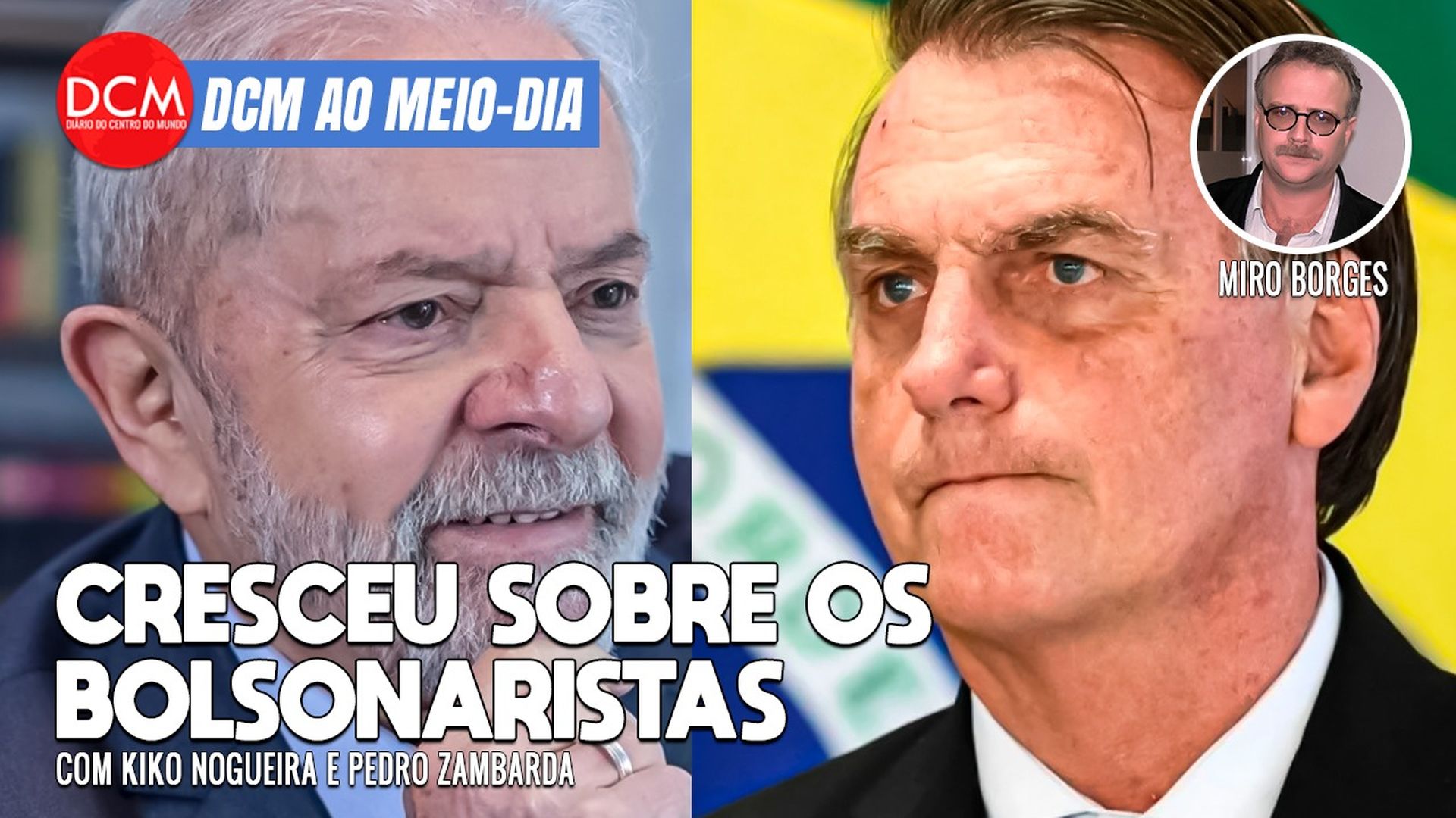 DCM Ao Meio-Dia: Quaest - Lula cresce em estados governados por bolsonaristas; UE avança sobre Musk. Foto: Reprodução/DCMTV/YouTube