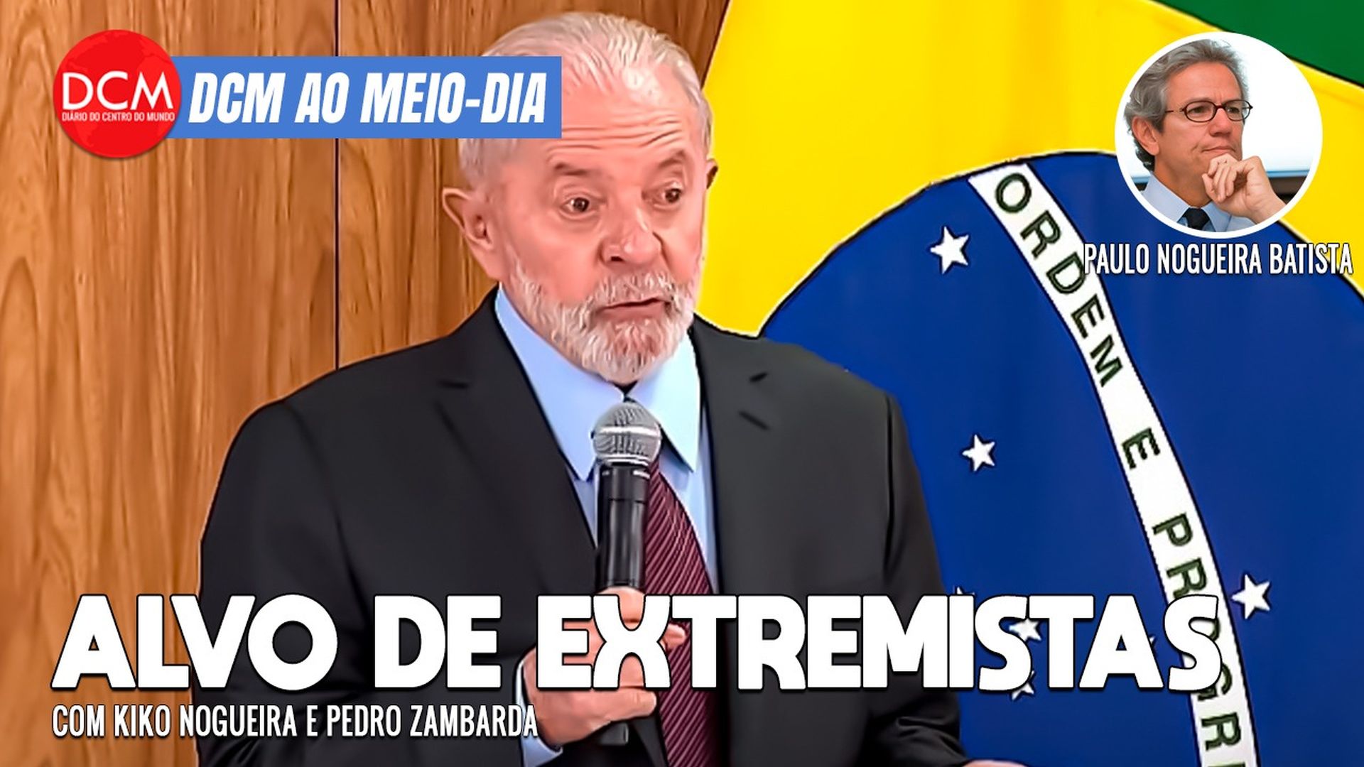 DCM Ao Meio-Dia: Lula diz que virou alvo da extrema-direita global e critica “democracia” dos EUA. Foto: Reprodução/DCMTV/YouTube