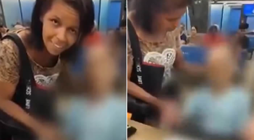 Montagem de fotos embaçadas de Érika de Souza Vieira Nunes em banco com cadáver