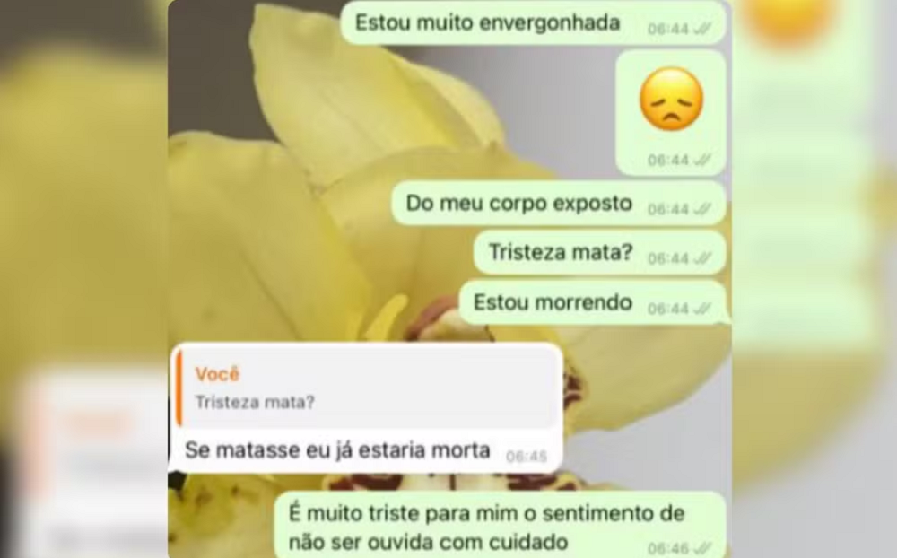 Conversa de professora no WhatsApp