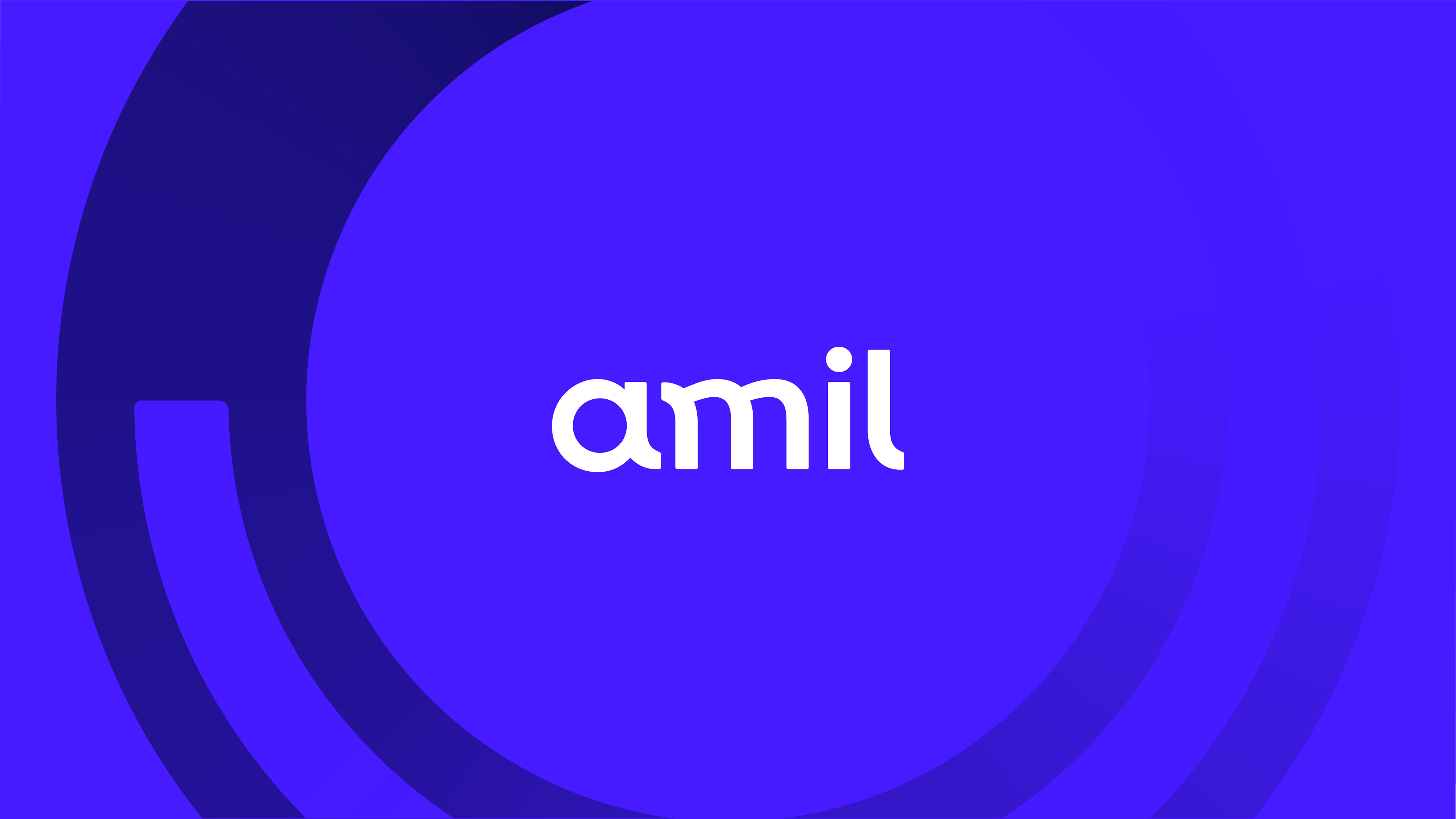 Logo da Amil em fundo azul