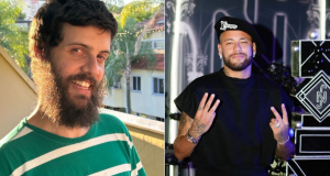 Montagem de fotos de Diogo Defante e Neymar