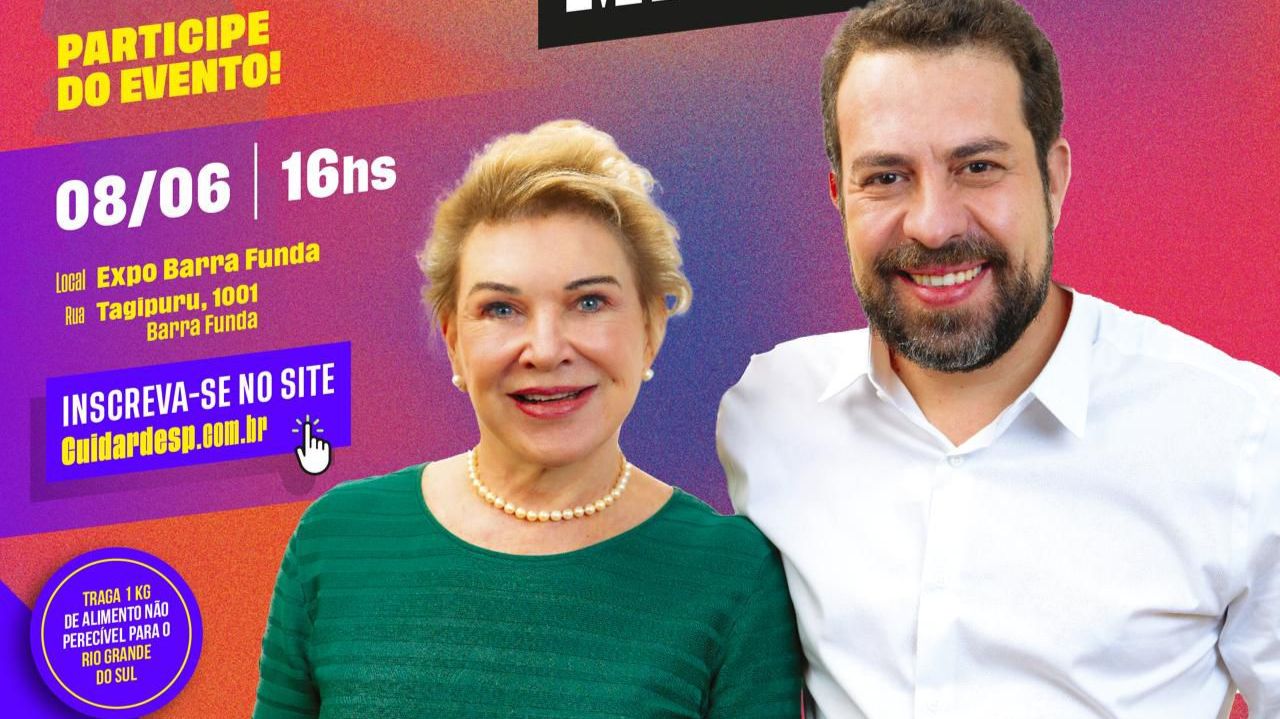 Arte de evento com Marta e Boulos