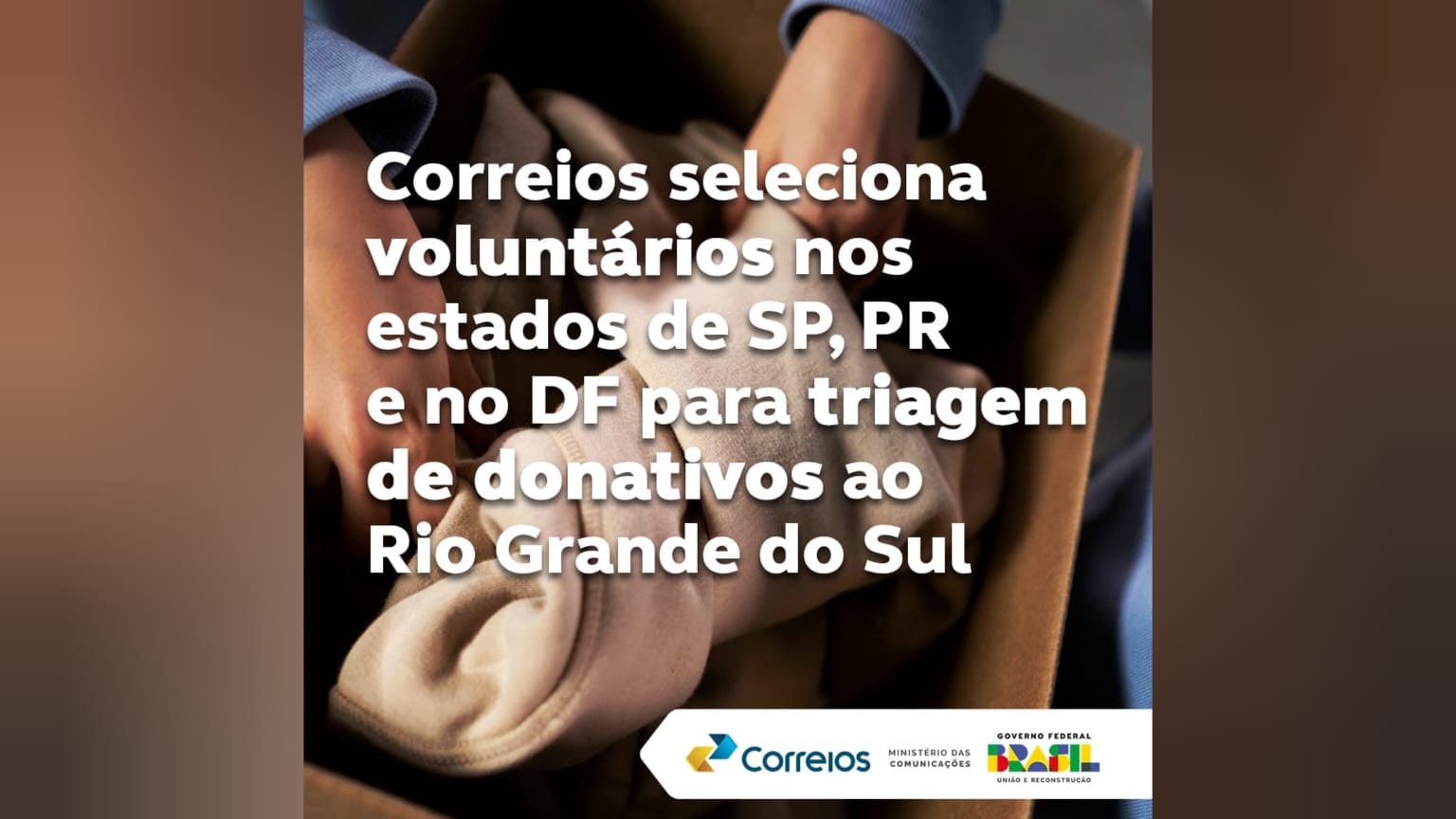 Imagem de divulgação dos Correios