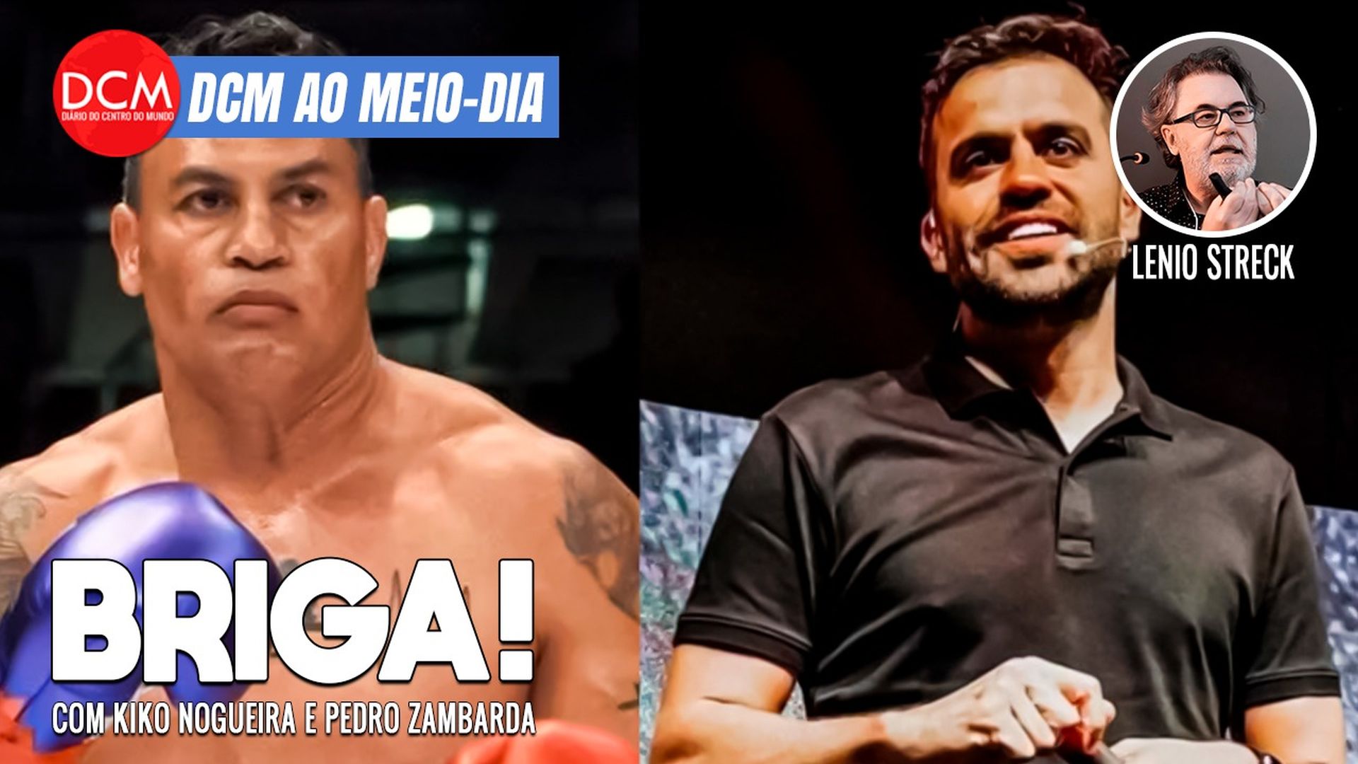 DCM Ao Meio-Dia: Bancada evangélica recua e adia PL do estupro; Popó anuncia nova luta contra Pablo Marçal. Foto: Reprodução/DCMTV