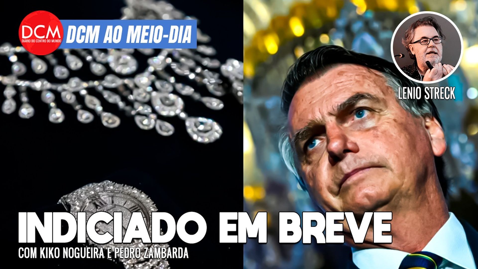 DCM Ao Meio-Dia: PF conclui inquérito e deve indiciar Bolsonaro nos próximos dias; PIB acelera com Lula. Foto: Reprodução/DCMTV/YouTube