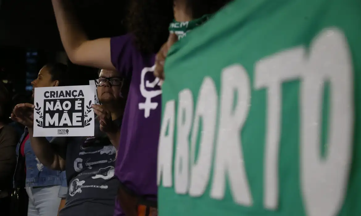 Manifestação contra o PL do Aborto