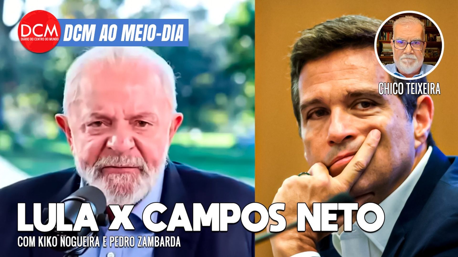 DCM Ao Meio-Dia: Lula detona Campos Neto: "trabalha para prejudicar o país"; Cid deixa Bolsonaro perto da cadeia. Foto: Reprodução/DCMTV