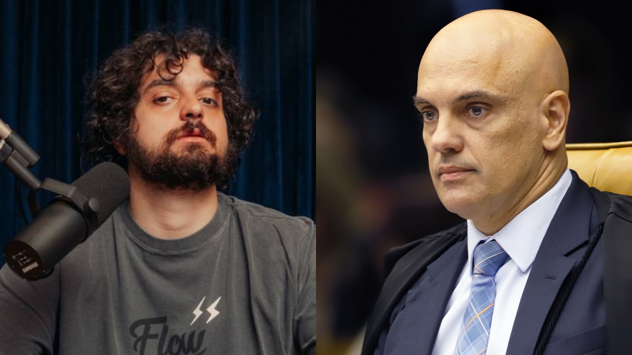 Montagem de fotos de Monark e Alexandre de Moraes