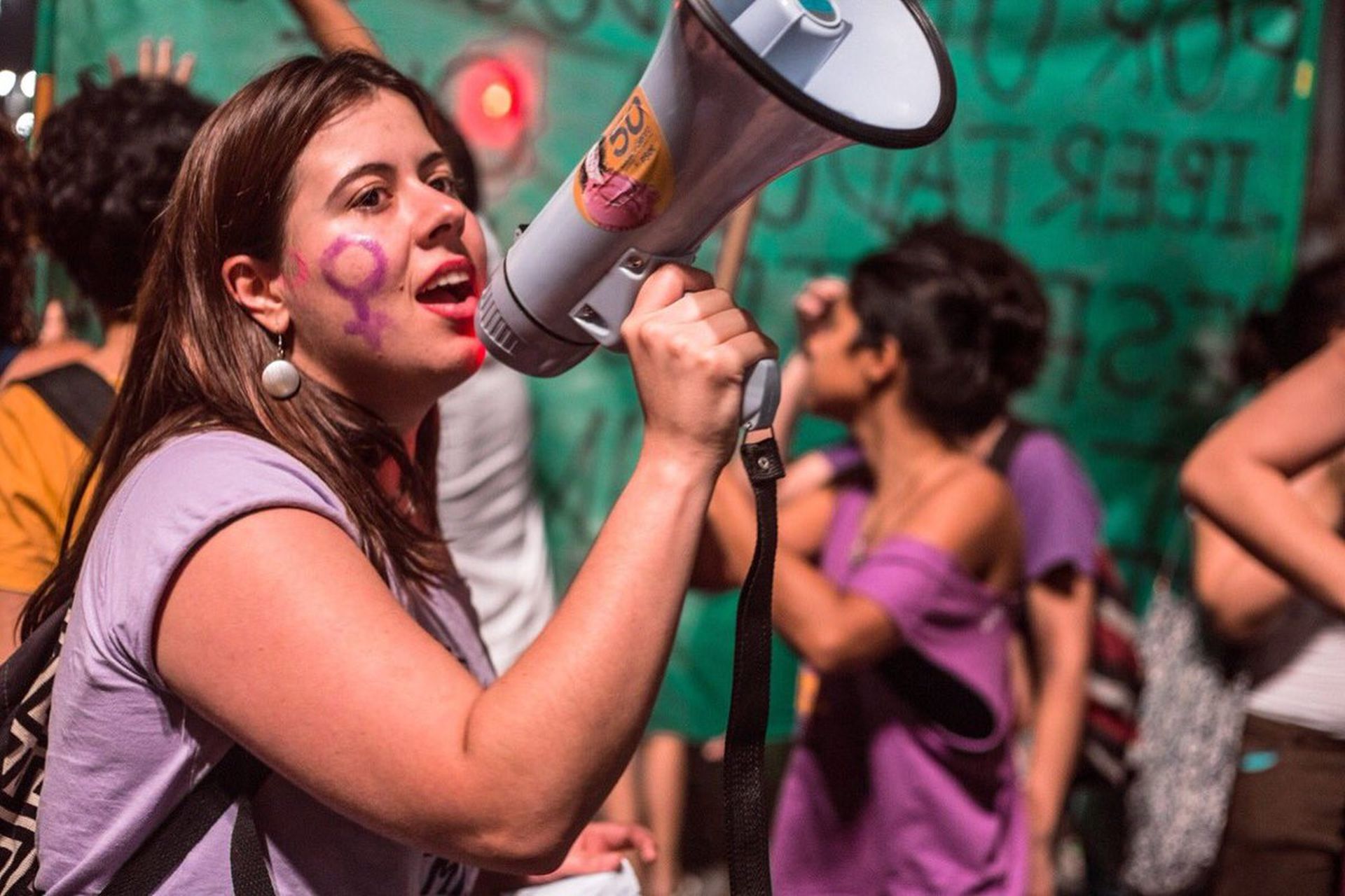 Sâmia Bomfim na Primavera Feminista, no começo de sua trajetória. Foto: Reprodução/X