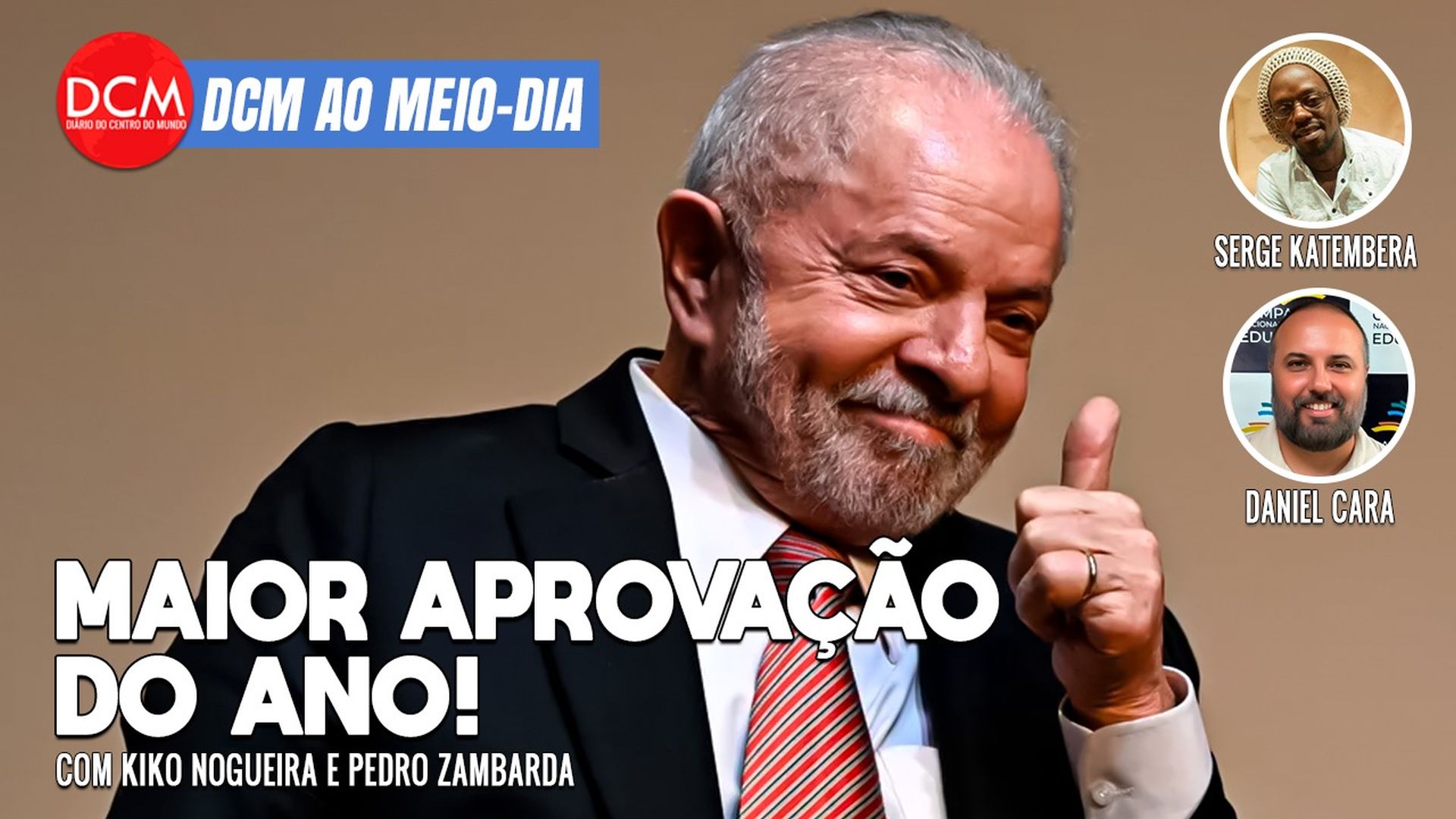 DCM Ao Meio-Dia: Quaest: Aprovação de Lula atinge maior nível do ano; aliados de Bolsonaro esperam denúncia da PGR. Foto: Reprodução/DCMTV