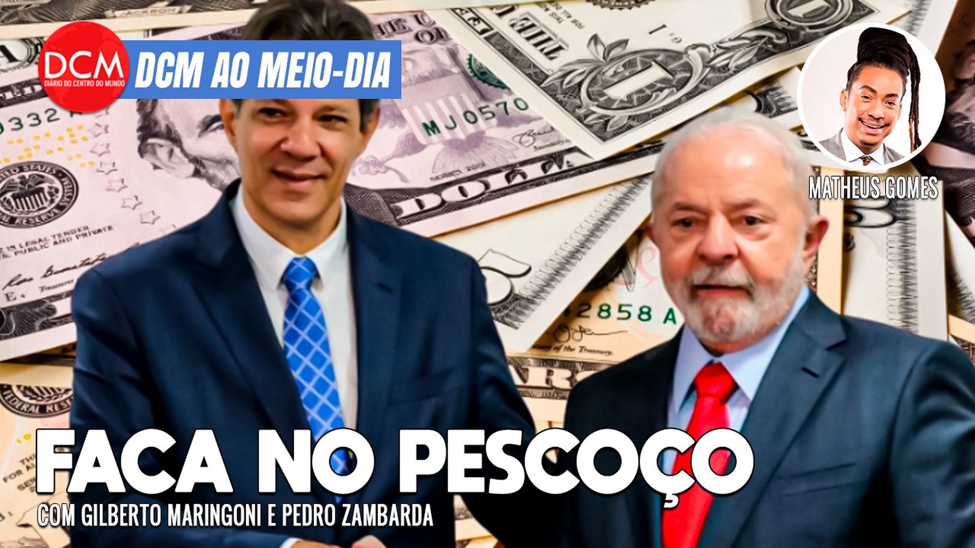 DCM Ao Meio-Dia: Turma da especulação cerca governo. É preciso ir das palavras aos atos. Foto: Reprodução/DCMTV