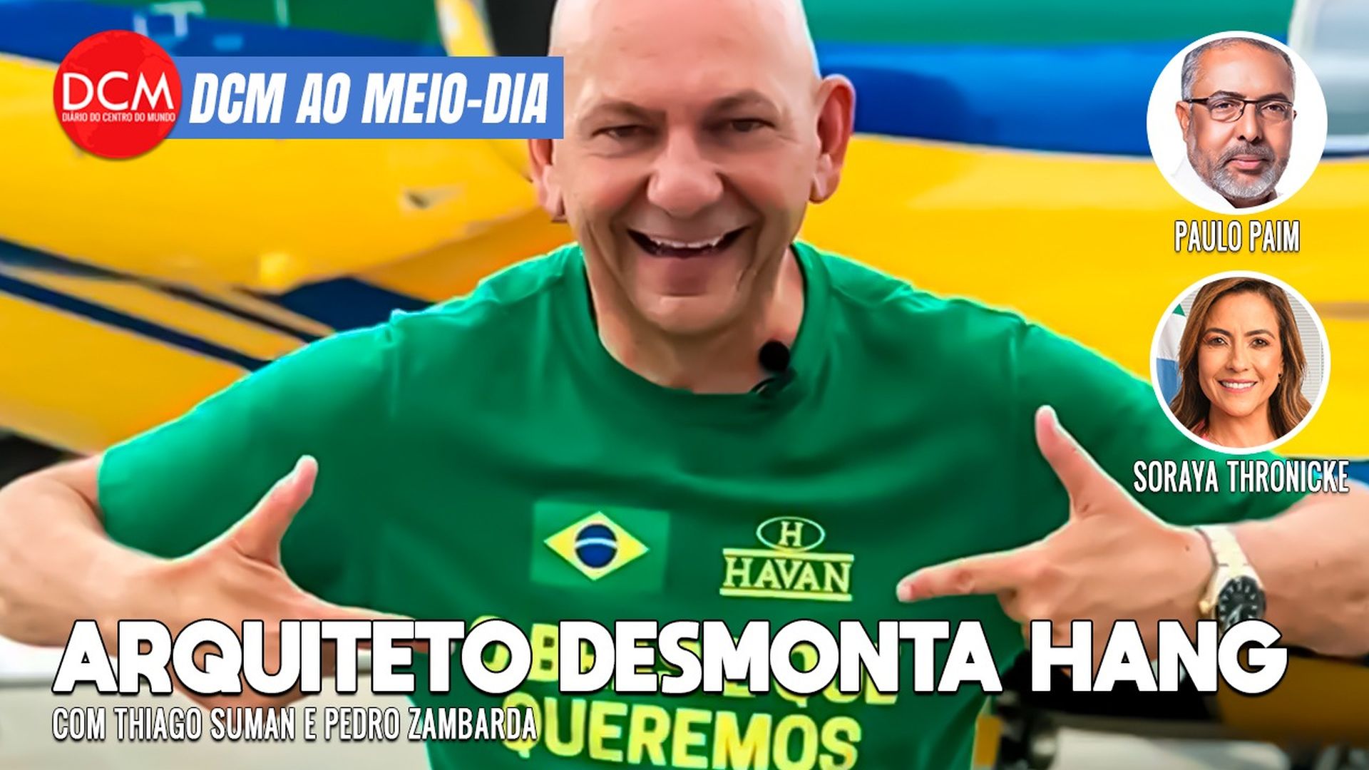 DCM Ao Meio-Dia: Arquiteto que venceu véio da Havan na Justiça detona: ‘Se fosse um humorista, eu até entenderia’. Foto: Reprodução/DCMTV