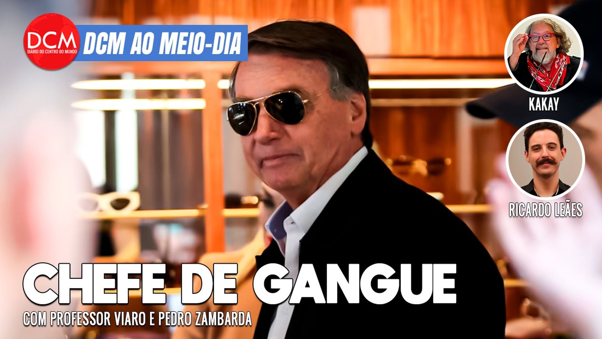 DCM Ao Meio-Dia: Brasil espera a prisão do ladrão de joias Bolsonaro: mexa-se, PGR!! Foto: Reprodução/DCMTV