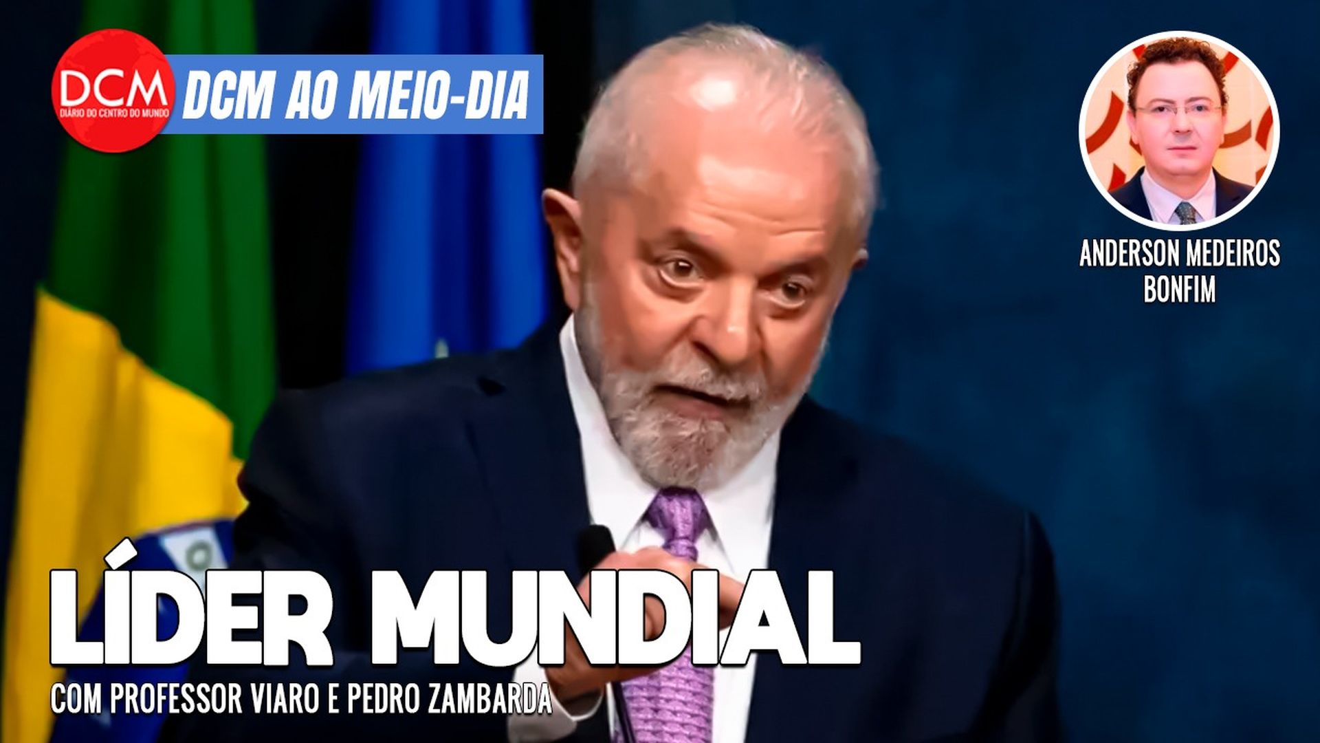 DCM Ao Meio-Dia: Lula anuncia Aliança Global contra fome; Maduro compara eleitorado de Bolsonaro e Milei ao de Hitler. Foto: Reprodução/DCMTV