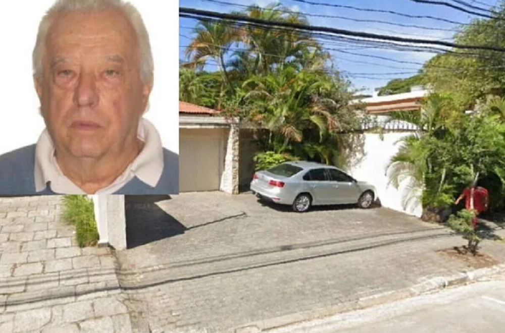 Montagem de fotos de Carlos Alberto Felice e casa onde ele morava