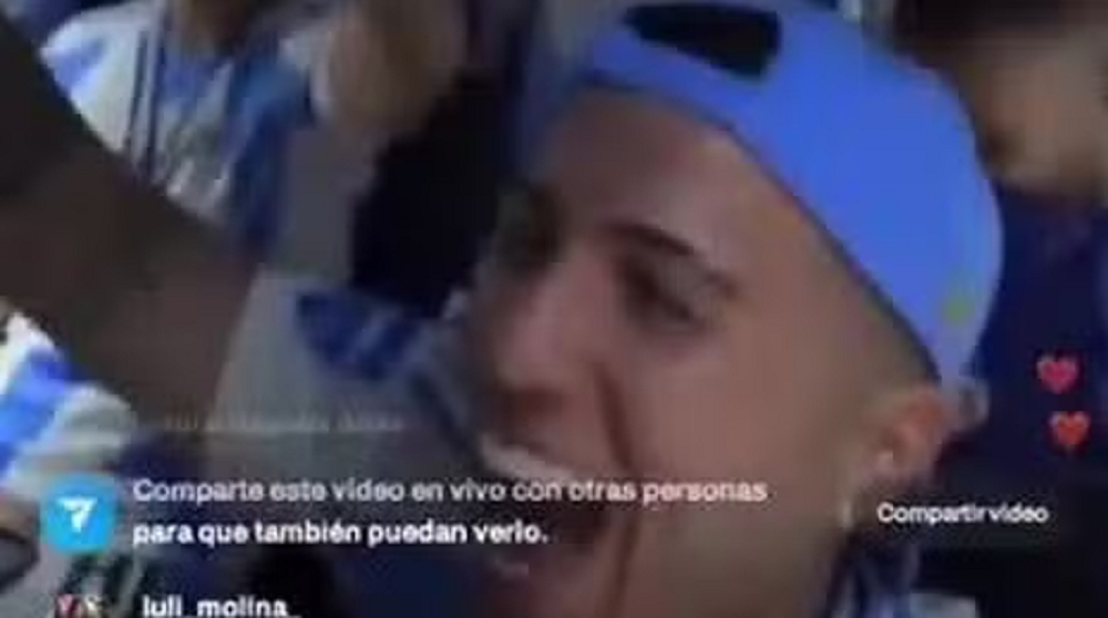 Registro de live feita por Enzo Fernandez