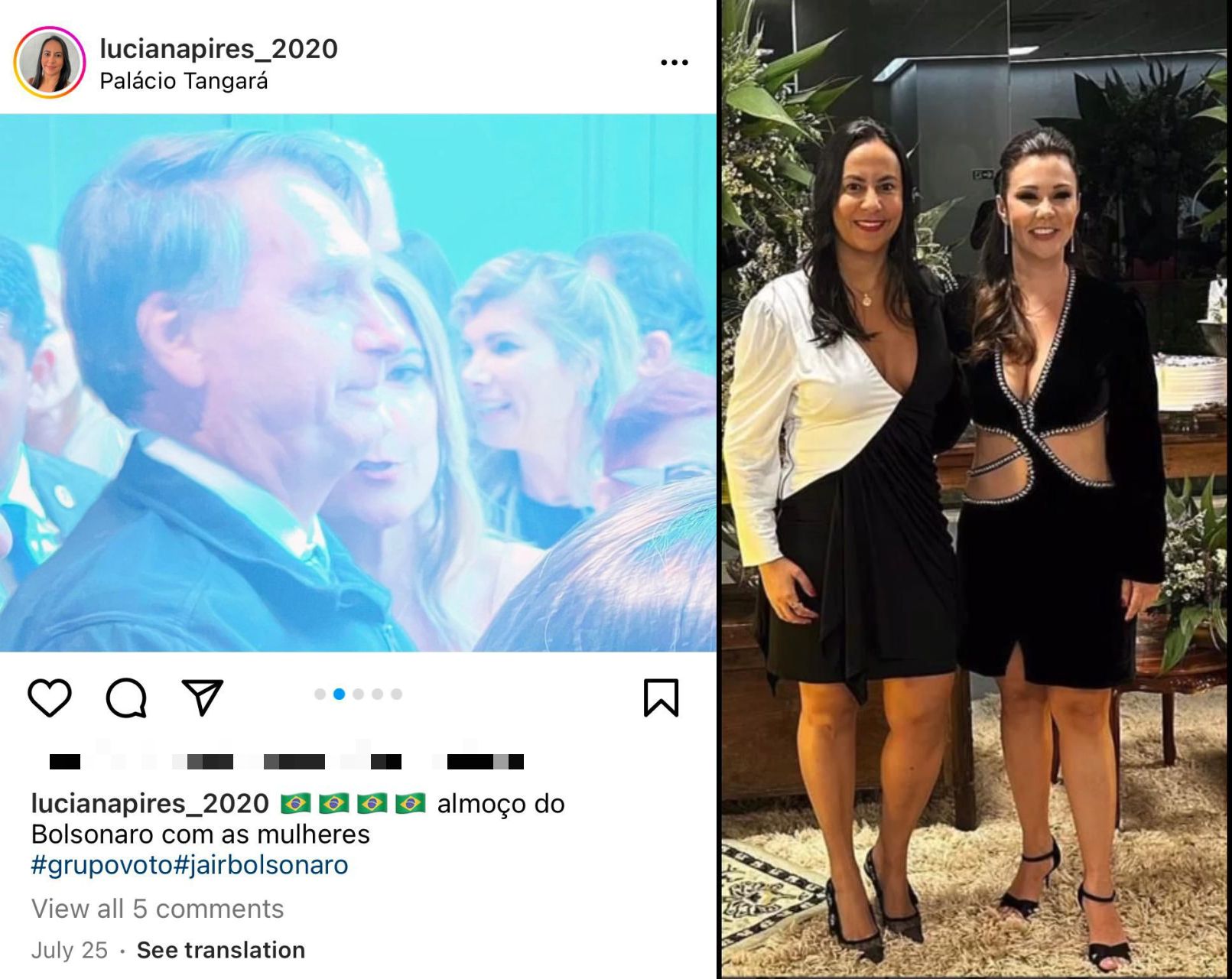Aproximação de Luciana Pires com o grupo Voto nas eleições. Foto: Reprodução/Instagram