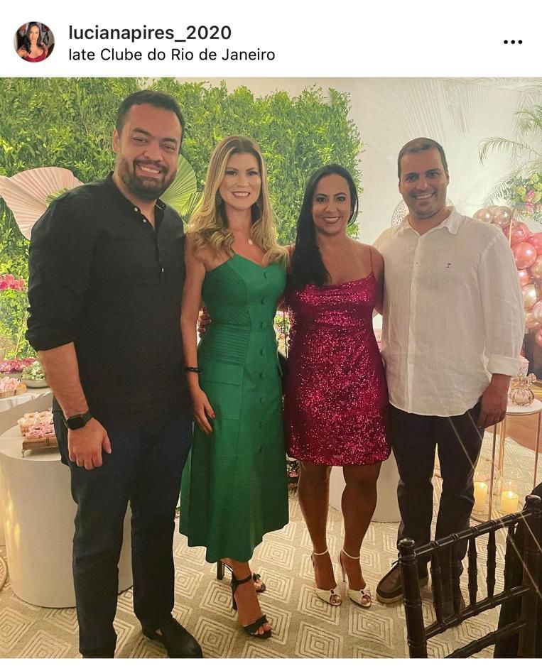 Luciana Pires em mais um evento com Cláudio Castro, o governador do Rio. Foto: Reprodução/Instagram