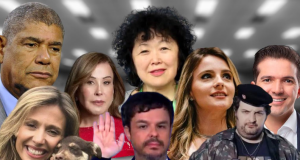 Montagem de fotos de candidatos a vereadores do União Brasil