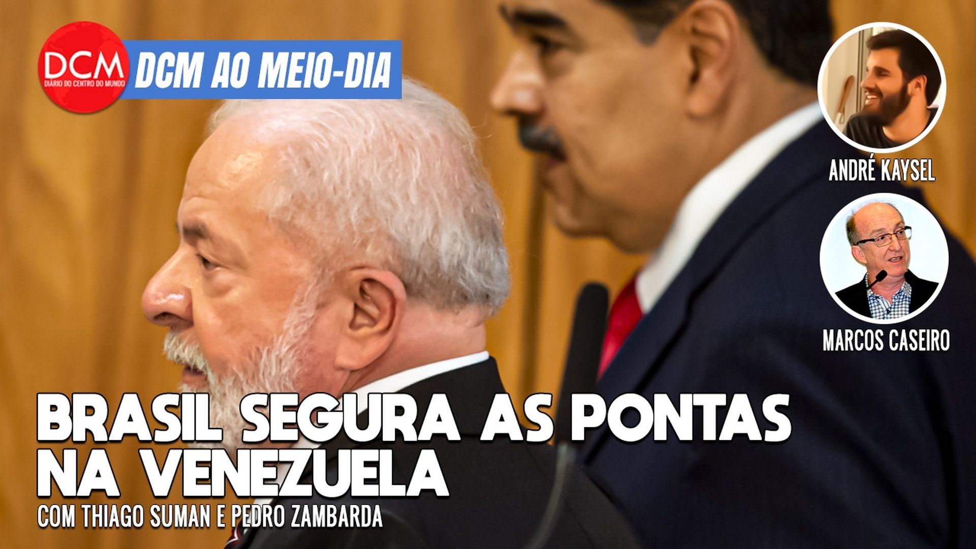 DCM Ao Meio-Dia: Brasil assumirá diplomacia em nome de outros países com Venezuela; Caio Bonfim prata emociona Paris. Foto: Reprodução/DCMTV