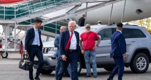 Trump a caminho de comício em Bozeman, Montana