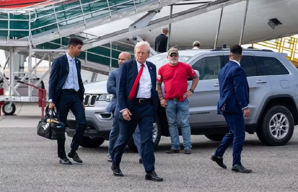 Trump a caminho de comício em Bozeman, Montana