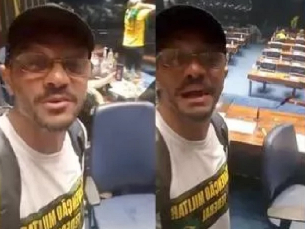 Montagem de duas fotos de Aécio Lúcio Costa Pereira