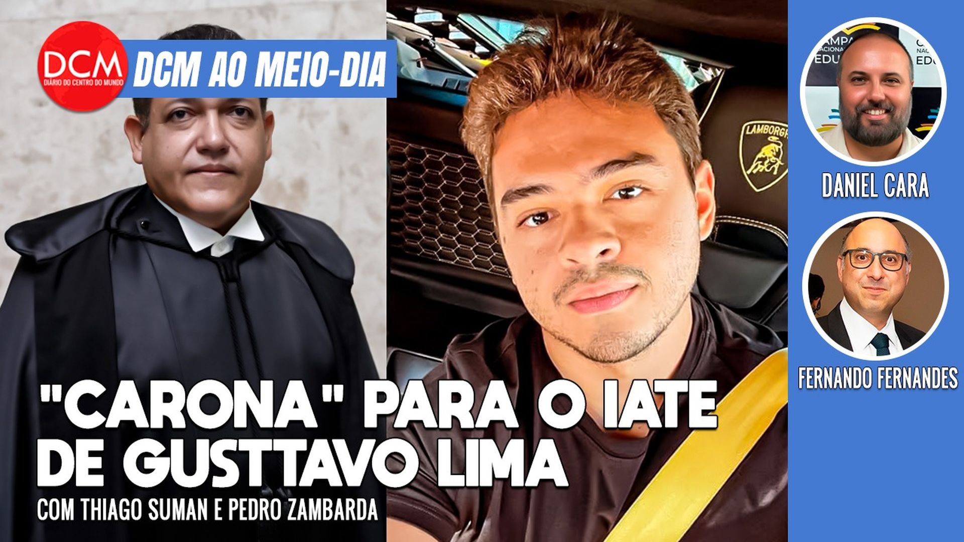 DCM Ao Meio-Dia: Marçal encontra Bukele e tenta ver Trump; Kassio viajou em jato de empresário de bets. Foto: Reprodução/DCMTV/YouTube