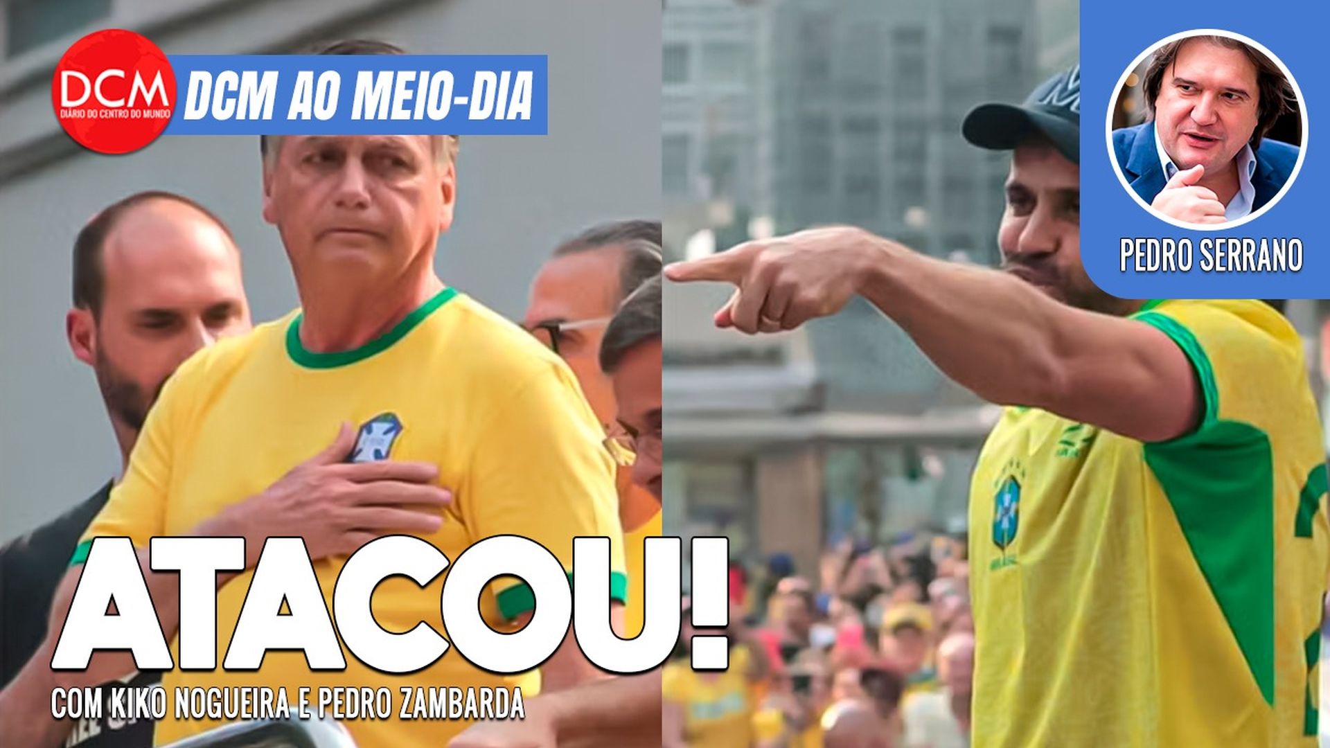 DCM Ao Meio-Dia: Bolsonaro ataca Marçal com vídeo chamando-o de "arregão"; Gusttavo Lima tem bens bloqueados. Foto: Reprodução/DCMTV/YouTube