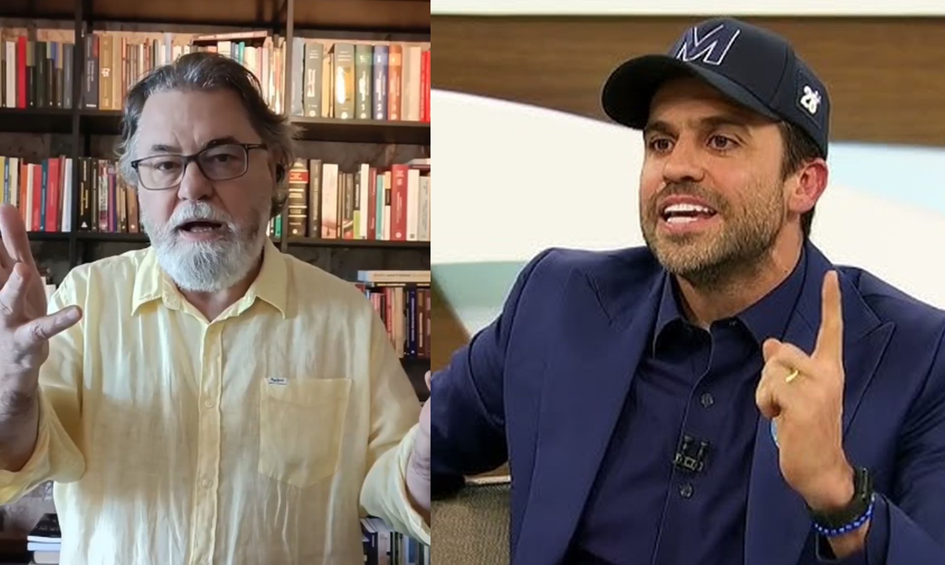 Lenio Streck e Pablo Marçal. Foto: Reprodução/TV Cultura/Instagram