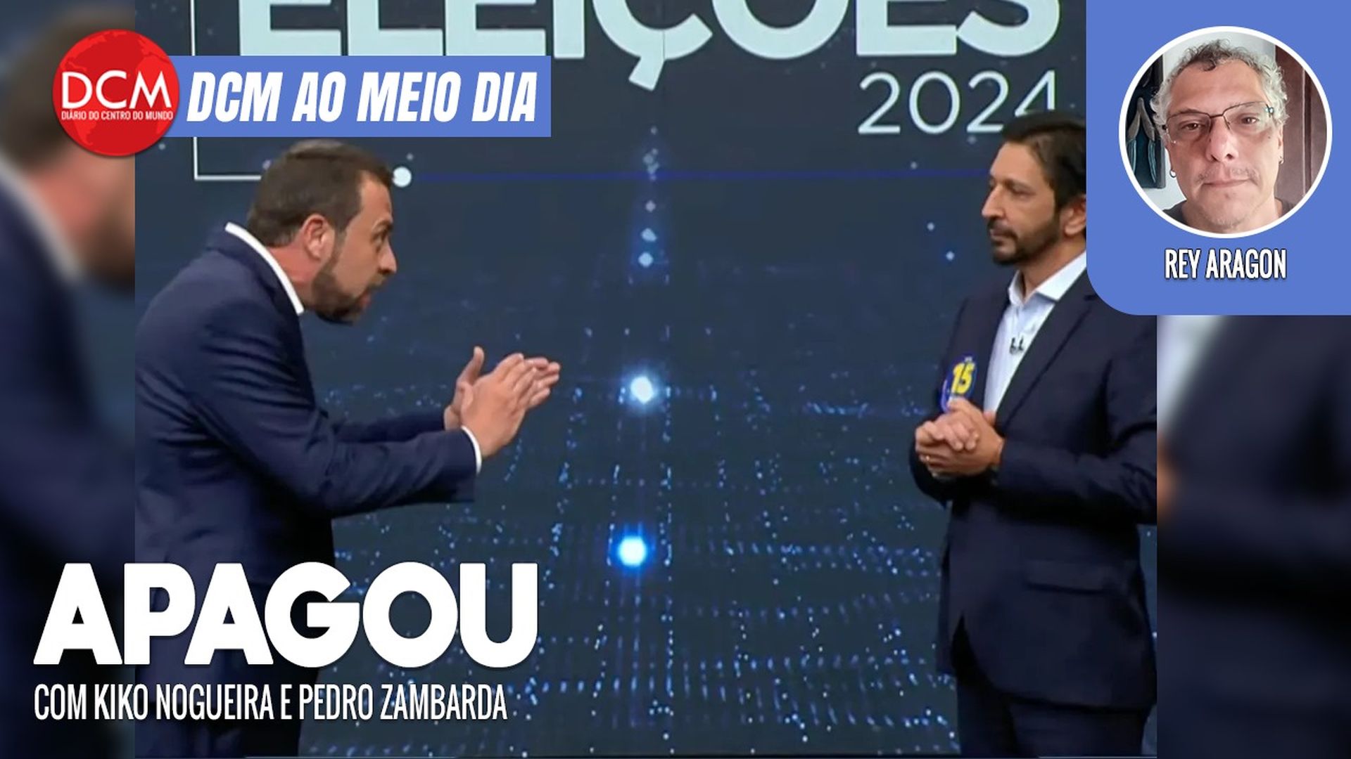 DCM Ao Meio-Dia: Aneel faz festa de Halloween em meio a apagão; Boulos apaga Nunes em debate: “Quebra o sigilo”. Foto: Reprodução/DCMTV