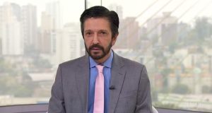 O prefeito Ricardo Nunes (MDB), que tenta a reeleição, sério
